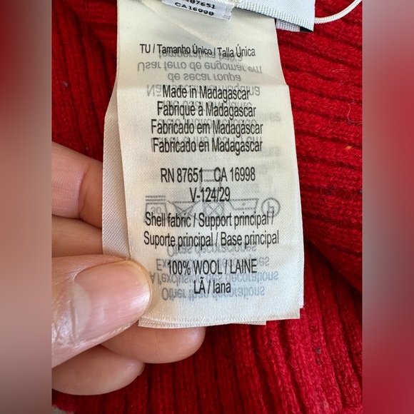 NWT Lacoste Mens or Women’s Unisex Ribbed Wool Scarf - Picture 4 of 6